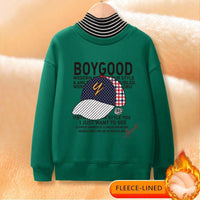 Fleece-lined Turtleneck Sweatshirt for Boy - PrettyKid