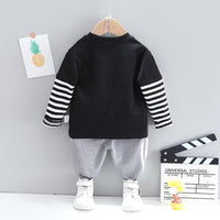 2-piece Letter Pattern T-shirt & Pants for Toddler Boy Children's Clothing - PrettyKid