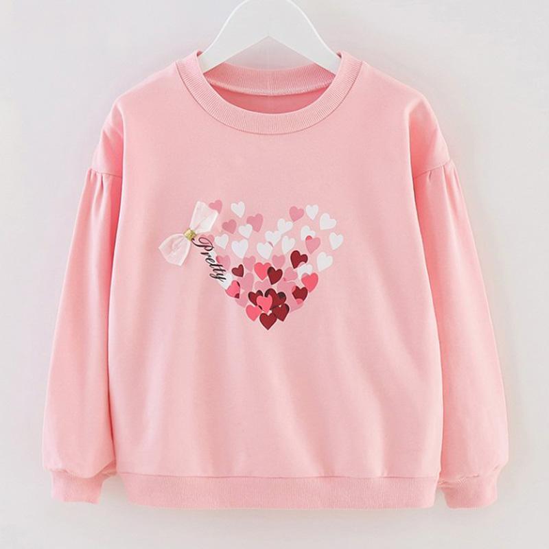 little girl clothing vendors Kid Girl Peach Heart Sweater - PrettyKid