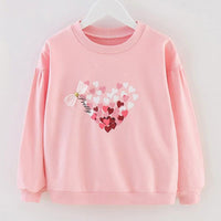 little girl clothing vendors Kid Girl Peach Heart Sweater - PrettyKid