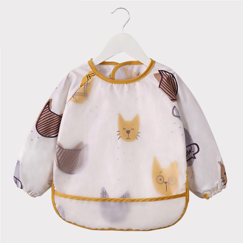 plain baby grows wholesale Cartoon Print Long-sleeve Baby Gown - PrettyKid