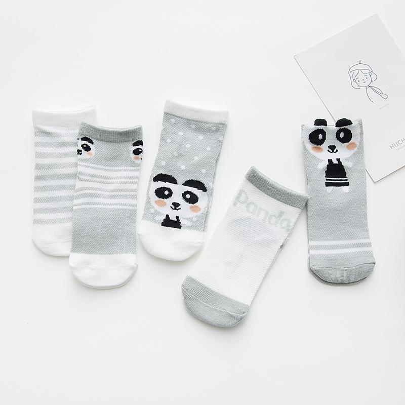 5-piece Cartoon Design Mesh Socks - PrettyKid