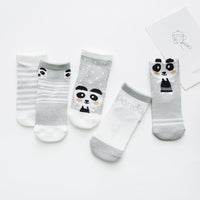 5-piece Cartoon Design Mesh Socks - PrettyKid