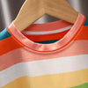 Children Boy 2pcs Color Stripes T-shirt & Shorts - PrettyKid