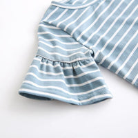 9M-4Y Striped Flared Sleeve Tops Toddler Girl Wholesale Boutique Clothing - PrettyKid