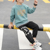 2-piece Letter Pattern Sweatpants & Pants for Boy - PrettyKid