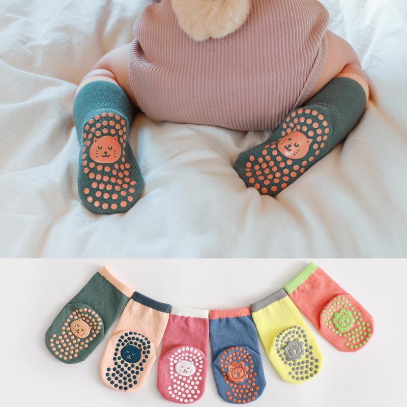 Children Cartoon Cat Pattern Non-slip Socks - PrettyKid