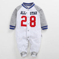 Baby Boys Baseball Jacket Wrap Jumpsuit - PrettyKid