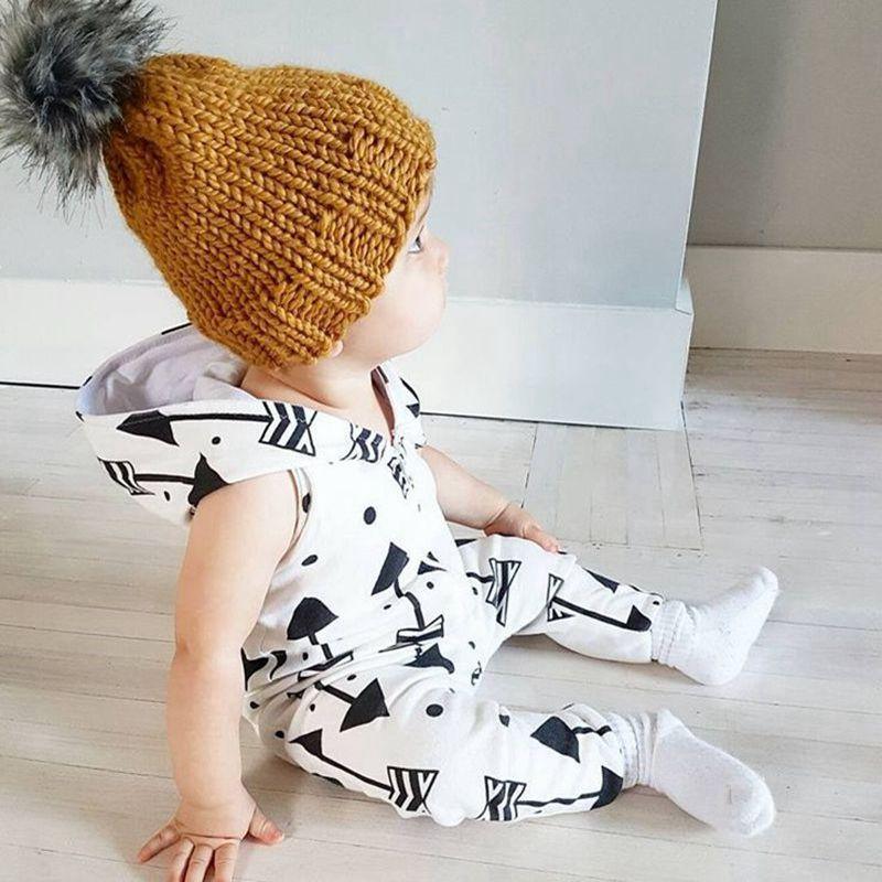 Casual Arrows Printed Hooded Sleeveless Jumpsuit - PrettyKid