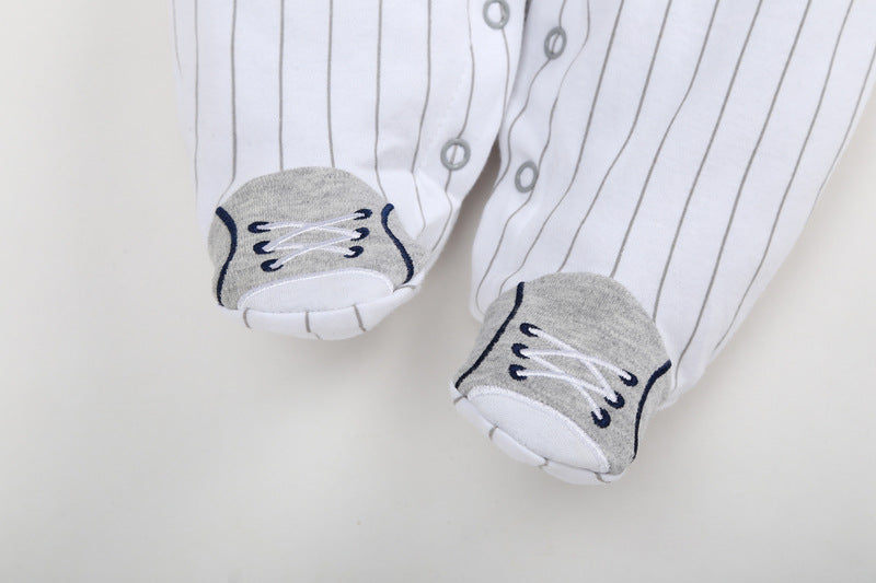 Baby Boys Baseball Jacket Wrap Jumpsuit - PrettyKid