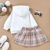 Bear Hoodies And Plain Skirts Sets For Baby Toddler Girls - PrettyKid