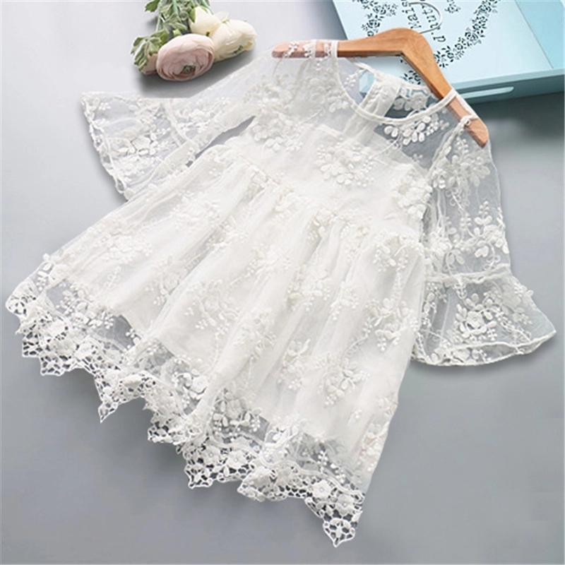 quality children's clothing wholesale Toddler Girl 3D Floral Print Mesh Dress Wholesale Children's Clothing - PrettyKid