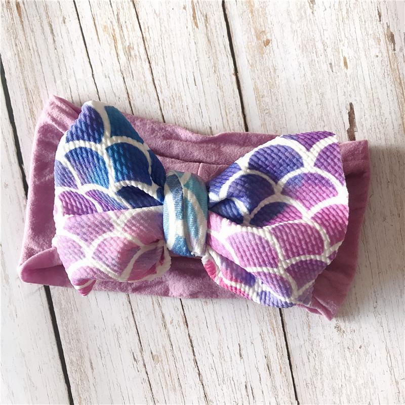 Girl Bowknot Decor Printed Headband - PrettyKid