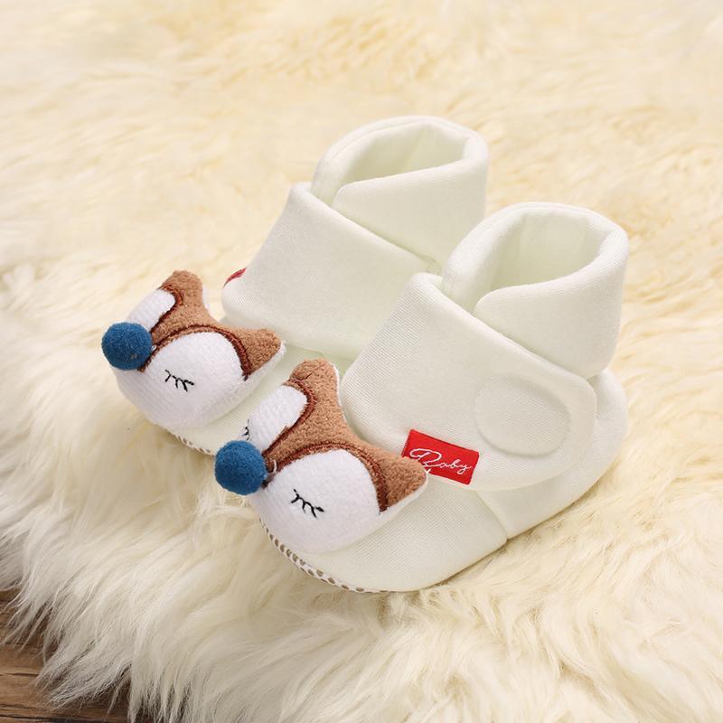 Velcro Design Cotton Fabric Shoes for Baby - PrettyKid