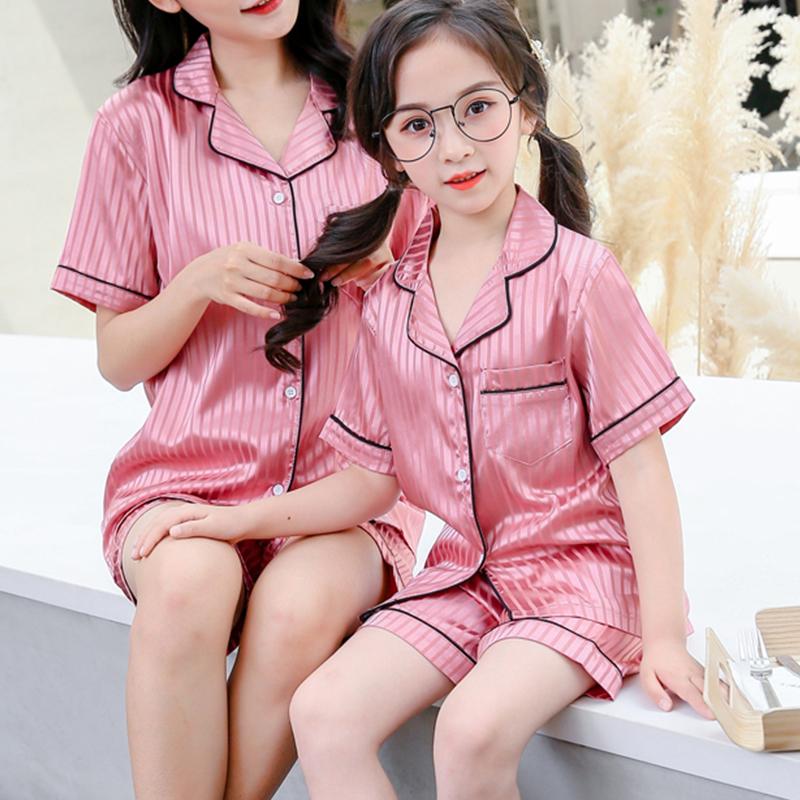 2-piece Solid Pajamas Mother Baby Clothes Wholesale children's clothing - PrettyKid