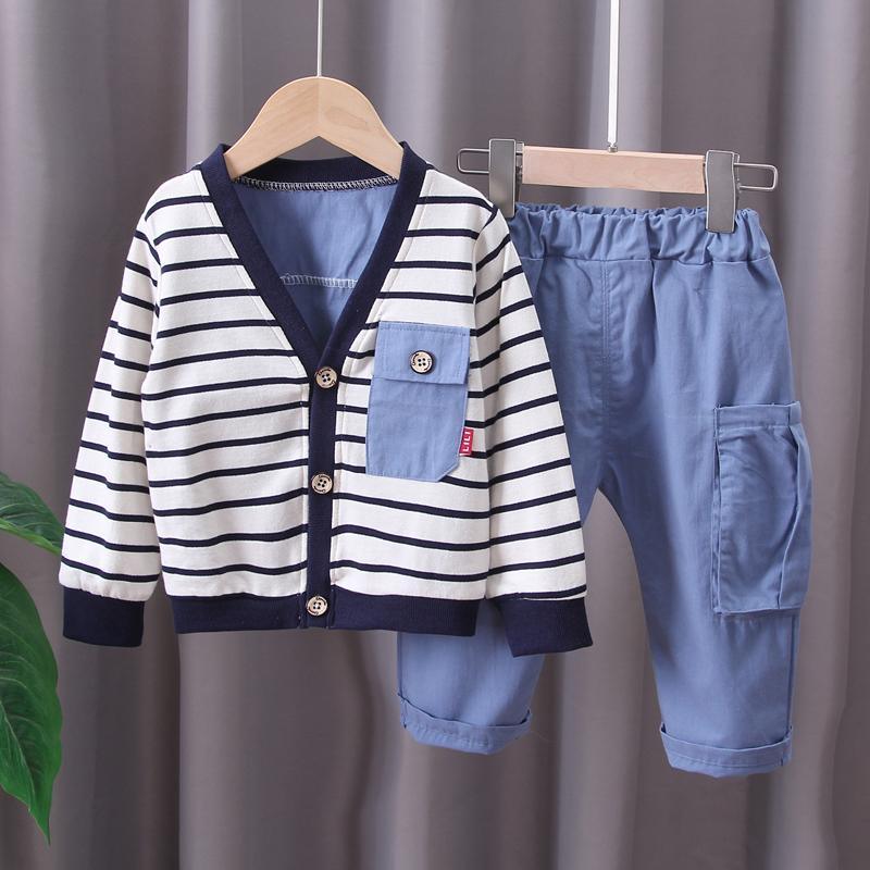 2-piece Stripes Coat & Pants for Children Boy - PrettyKid