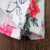 Toddler Kiss Girls' Solid Color Suspender Bra Top Flower Print Horn Pants Set - PrettyKid