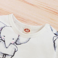 Cute Allover Animal Printed Short-sleeve Jumpsuit Wholesale children's clothing - PrettyKid