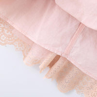 Girl Solid Color Lace Princess Dress - PrettyKid