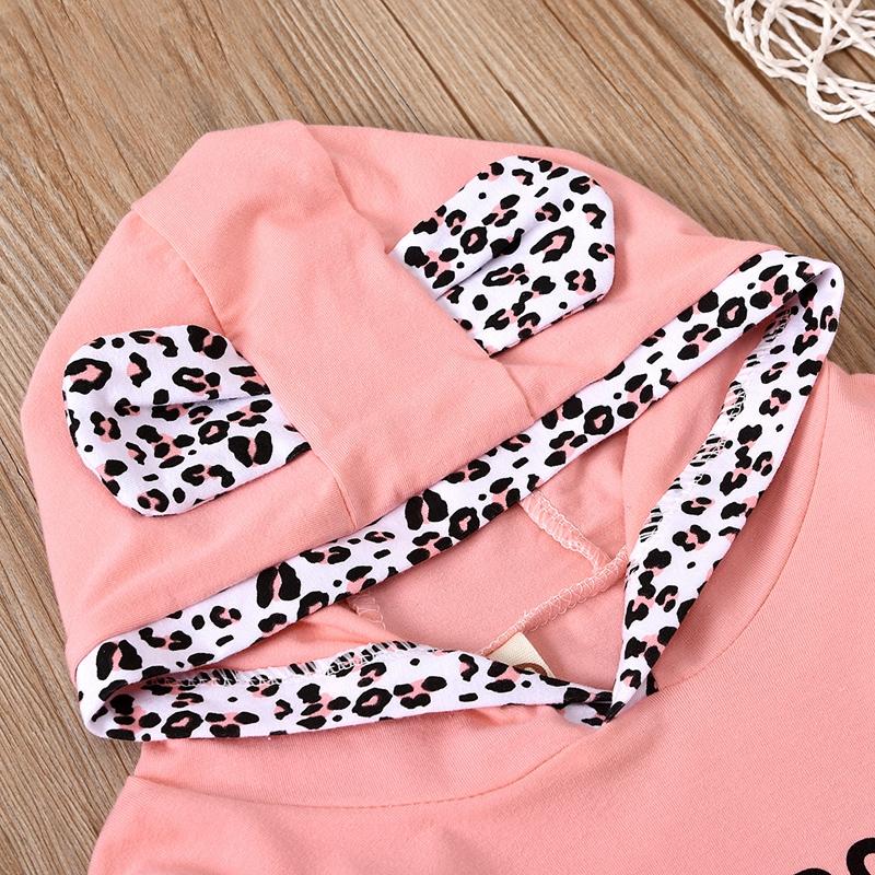 2-piece Letter Pattern Hoodie & Pants for Toddler Girl - PrettyKid