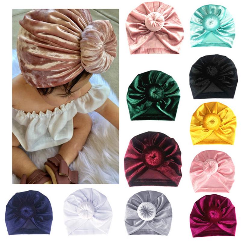 Baby Turban Hat with Bow Children Hats Children's Clothing - PrettyKid