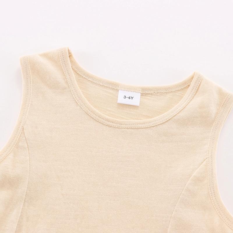 Toddler Boy Solid Color Sleeveless Top - PrettyKid