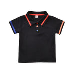 Boys Lapel Collar Short Sleeve Color Blocking Polo Shirt Wholesale Toddler Boy Tops - PrettyKid