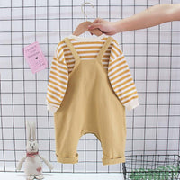 2-piece Striped Sweatshirt & Bib Pants for Toddler Boy Wholesale Children's Clothing - PrettyKid