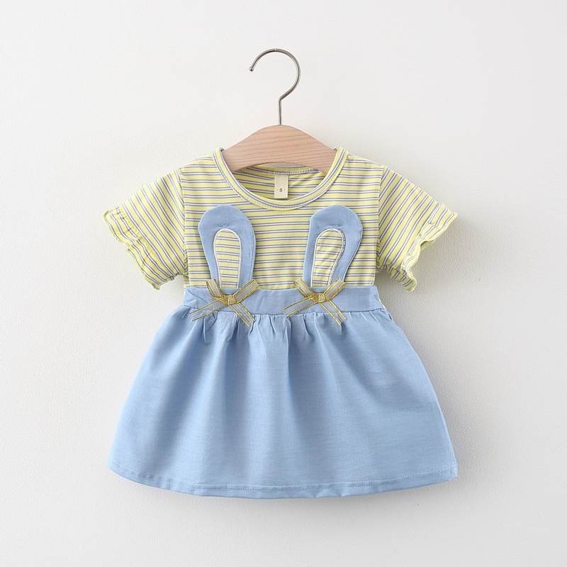Baby Girl Rabbit Pattern Summer Dress Wholesale Children's Clothing - PrettyKid