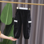 Boy Solid Color Pocket Cargo Pants Trouser Pant Boys - PrettyKid