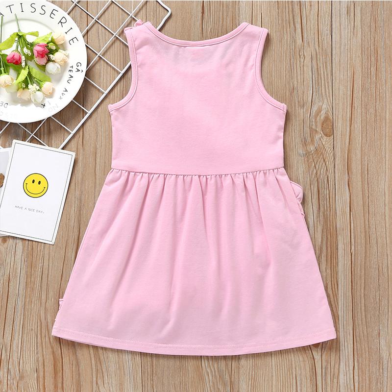 Girls Lace Splice Sleeveless Solid Color Dress - PrettyKid