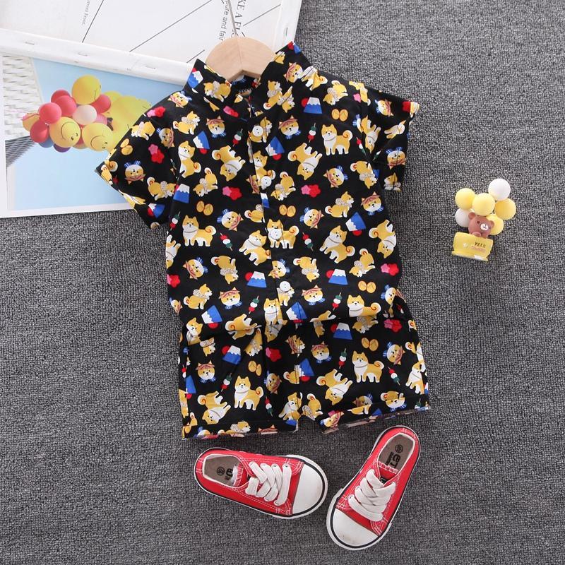 2-piece Cartoon Short Sleeve Shirt & Shorts for Children Boy - PrettyKid