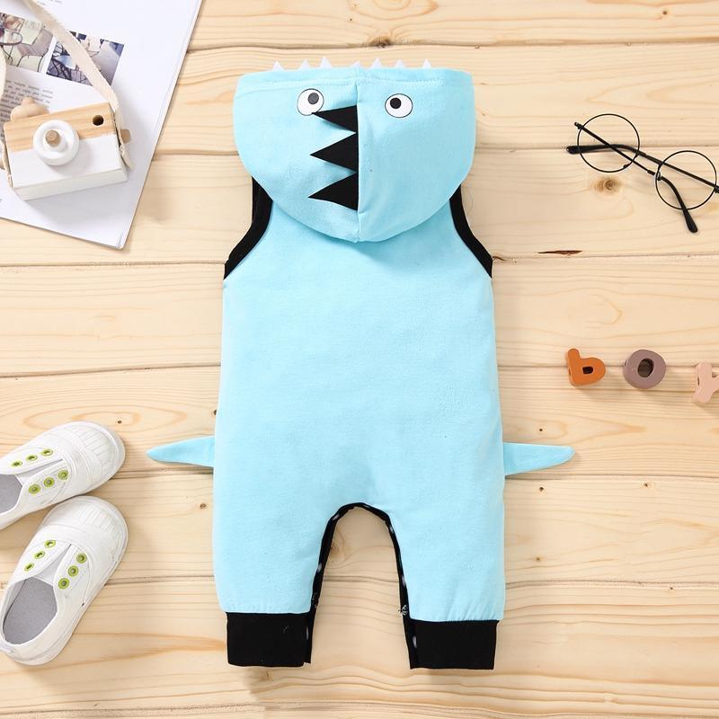 Baby Boy Shark Pattern Jumpsuit - PrettyKid