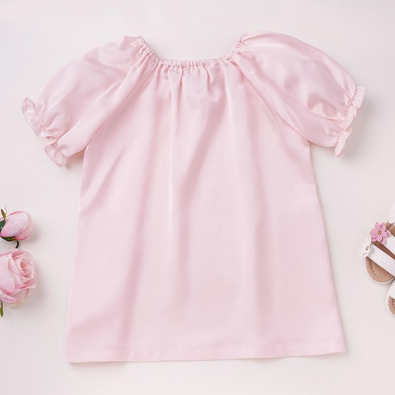 Toddler Girl Bowknot Pajamas Dress - PrettyKid