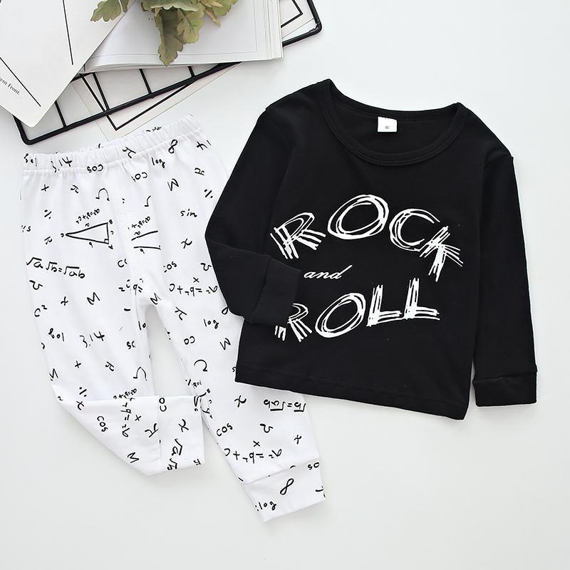 2-piece Letter Pattern Sweatshirts & Pants for Children Boy - PrettyKid