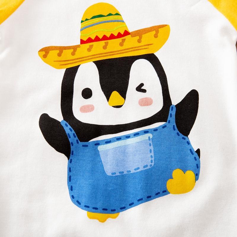 Cartoon Penguin Color Match Jumpsuit for Baby Wholesale children's clothing - PrettyKid