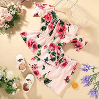 Toddler Girl Floral Shorts Suit Children's Clothing - PrettyKid