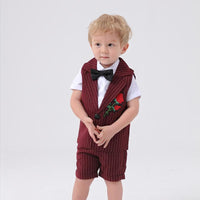 3Pcs Handsome Striped Suit Set - PrettyKid