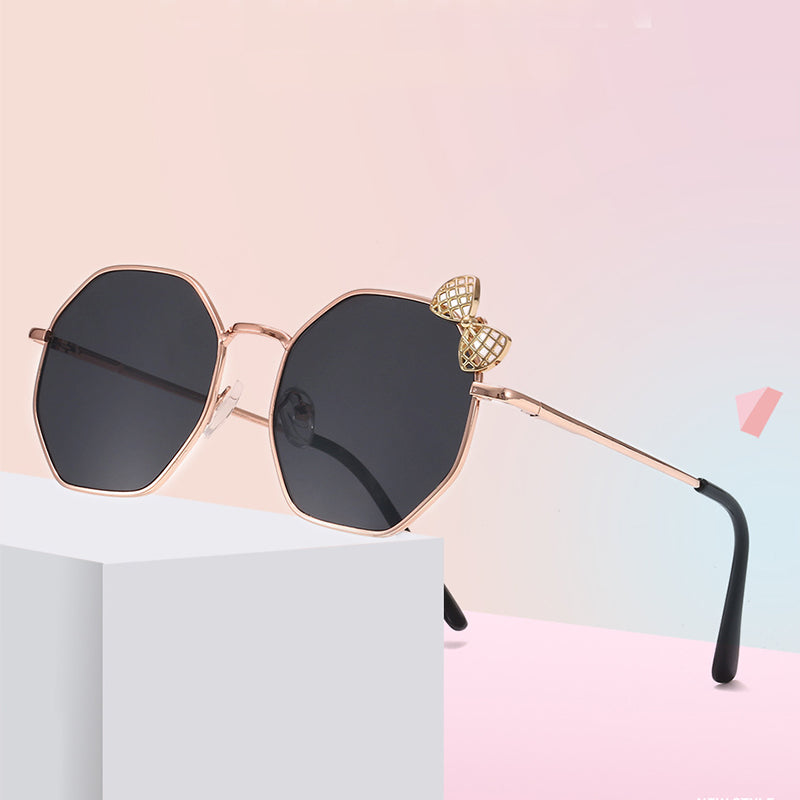Wholesale Girls Fashion Bow Metal Sunglasses in Bulk - PrettyKid