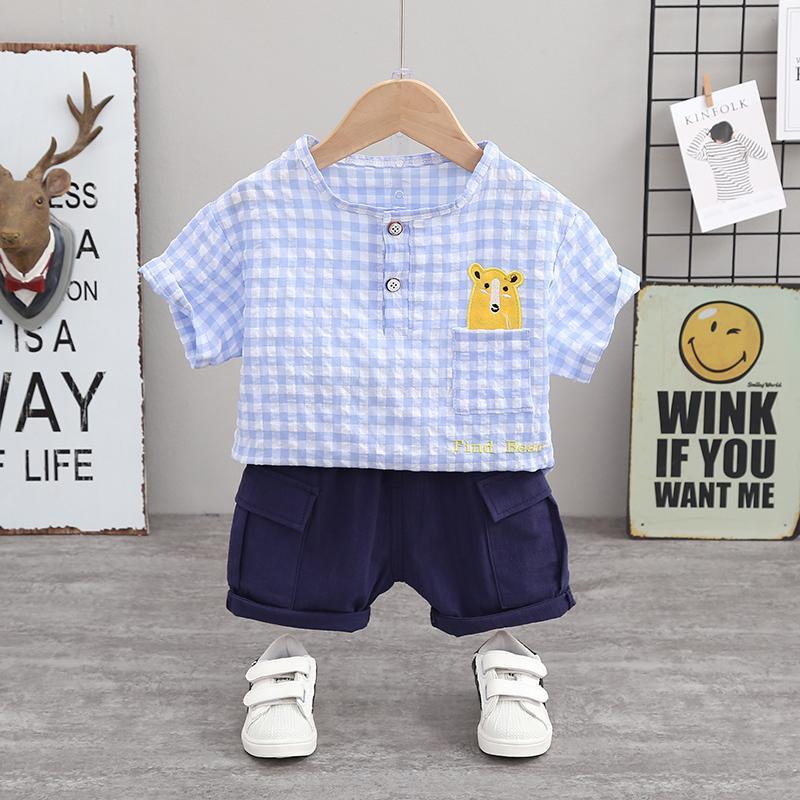 2pcs Cute Cartoon Print Top and Pants Wholesale children's clothing - PrettyKid