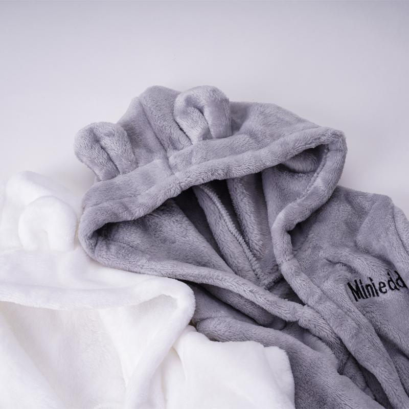 Solid Soft Cute Baby Bathrob - PrettyKid