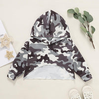 Toddler Children Girls Long Sleeve Hooded Camo Hoodie Coat - PrettyKid