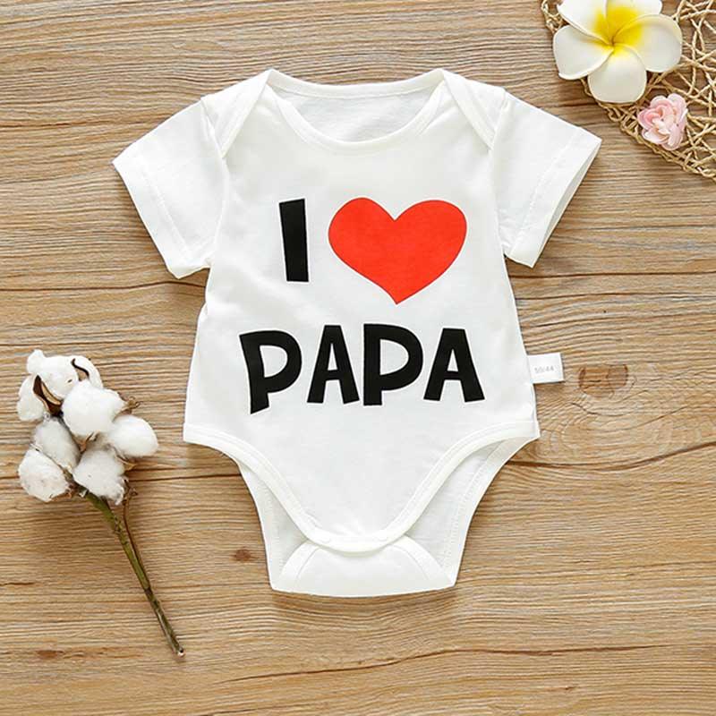 Baby Love Letter Cotton Summer Bodysuit - PrettyKid