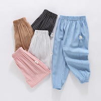 Toddler Girl Vertical Stripes Thin Mosquito Pants Wholesale Children's Clothing - PrettyKid