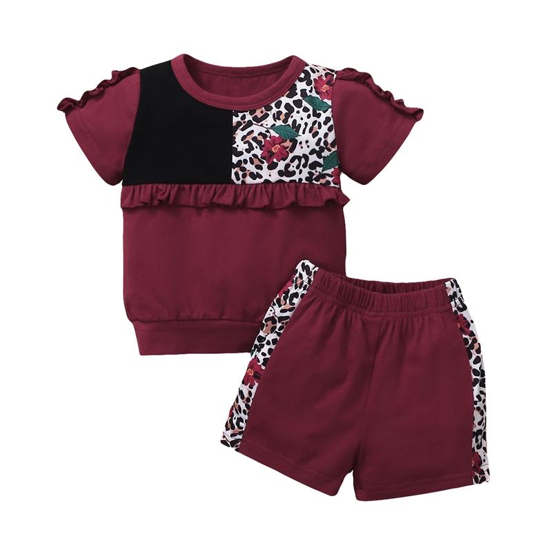 Baby Girl Ruffle Leopard Print Suit - PrettyKid