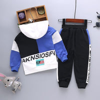 2-piece Color-block Hoodie & Pants for Children Boy - PrettyKid