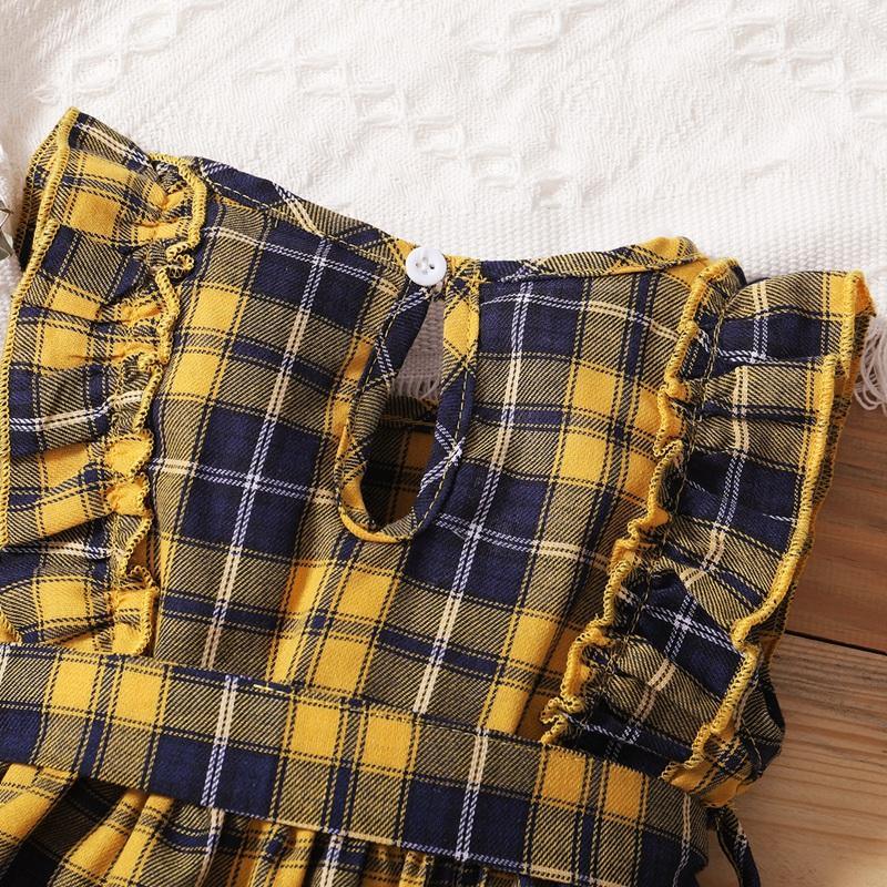 Baby Girl Plaid Ruffle Dress - PrettyKid