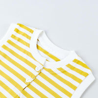 newness baby clothes wholesale Baby Stripe Pattern Color-block Top & Shorts - PrettyKid