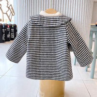 Houndstooth Duffle Coat for Toddler Girl - PrettyKid