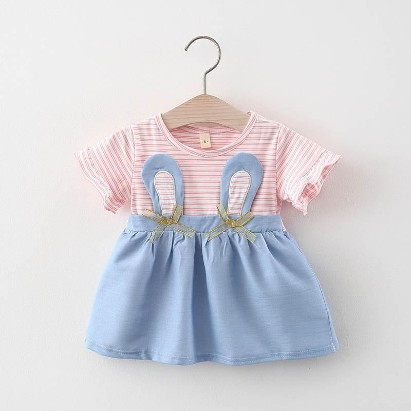 Baby Girl Rabbit Pattern Summer Dress Wholesale Children's Clothing - PrettyKid